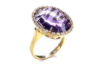 Anello Stocco Gioielli Donna in Oro rosa Ametista PPP - PPP